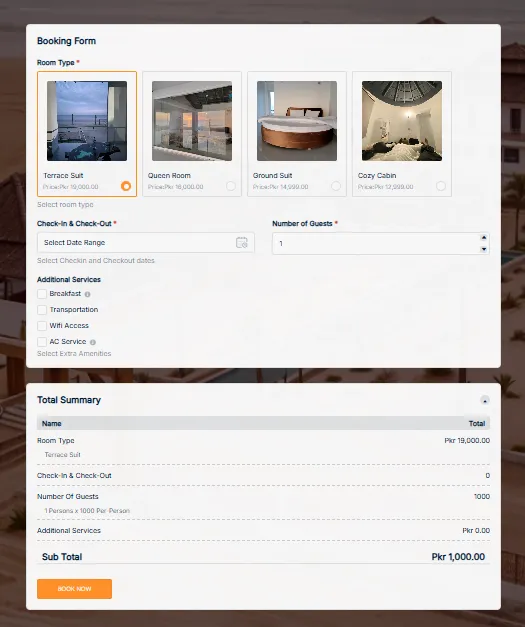 Booking Form
